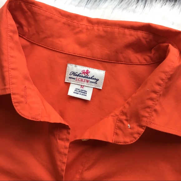 J. CREW HABERDASHERY Button Front Blouse MED EUC - Picture 2 of 3